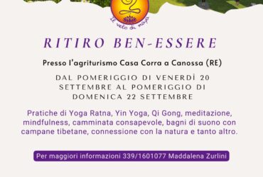 RITIRO BEN-ESSERE – SETTEMBRE 2024
